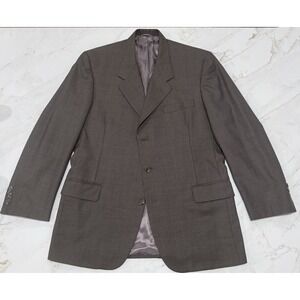 Executive Collection By Tom James Men's 45R Three Button Brown Wool Jacket